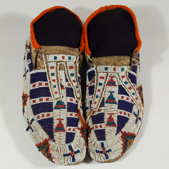 Lakota Sioux Beaded Moccasins - C3753.50